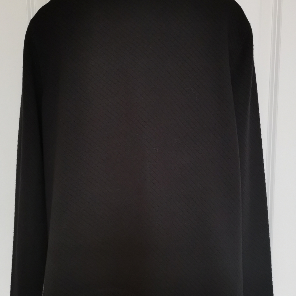 Black zip up sweater jacket oversized By Vintage Cotton - Picture 4 of 6